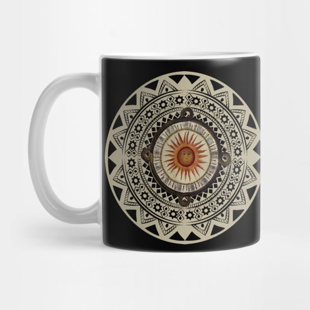 Indian pre columbian mandala by black&blue